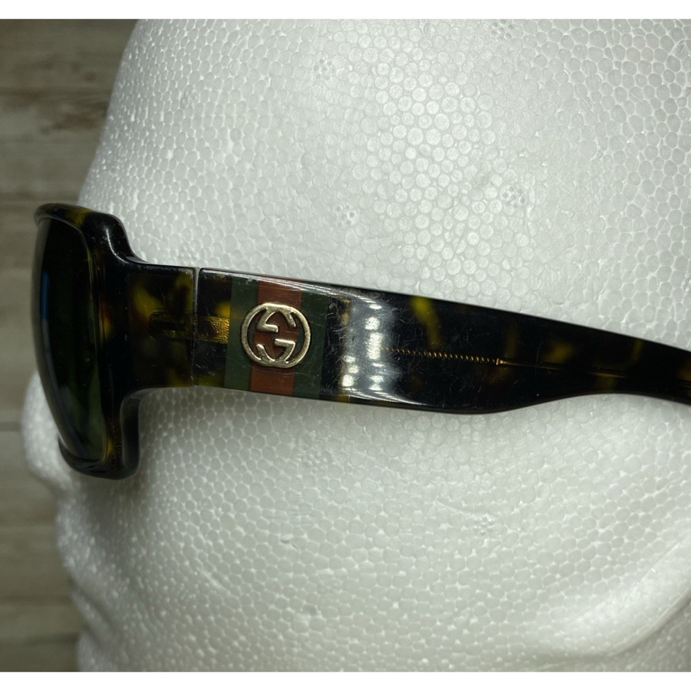 Gucci Sunglasses Unisex GG 2563/S Brown Tortoise Green Lens Italy Vintage - Picture 3 of 16